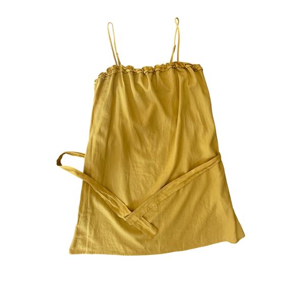 NWT Banana Republic Linen Dress Yellow M Casual Minimalist Beach Coastal Preppy - Picture 10 of 12